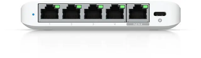 Alt view image 2 of 6 - Ubiquiti Flex Mini 2.5G, 5-port 2.5G PoE Switch (USW-Flex-2.5G-5)