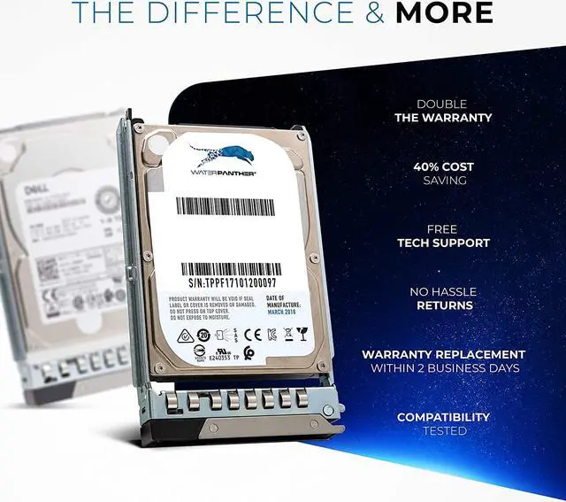 Alt view image 4 of 5 - WP 2.4TB 10K SAS 12Gb/s 2.5" HDD for Dell EMC PowerEdge Servers | Enterprise Drive in 14G Tray