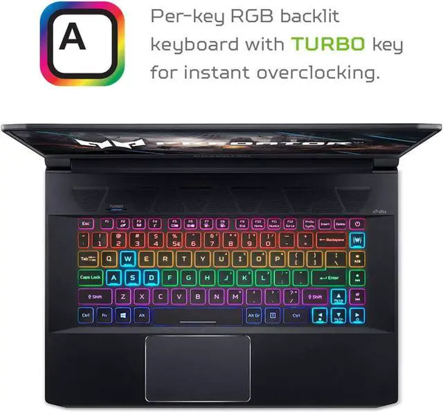 Alt view image 3 of 7 - 2021 Acer Predator Triton 500 PT515 Gaming Laptop, 15.6" FHD NVIDIA G-SYNC 300Hz Display, 10th Gen Intel Core i7-10750H, 16GB RAM, 1TB PCIe SSD, NVIDIA GeForce RTX 2070, RGB Backlit KB, Windows 10