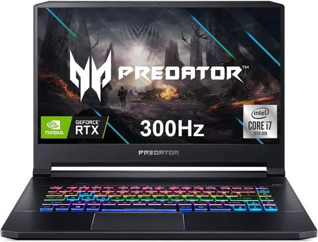 Main image of 2021 Acer Predator Triton 500 PT515 Gaming Laptop, 15.6" FHD NVIDIA G-SYNC 300Hz Display, 10th Gen Intel Core i7-10750H, 16GB RAM, 1TB PCIe SSD, NVIDIA GeForce RTX 2070, RGB Backlit KB, Windows 10