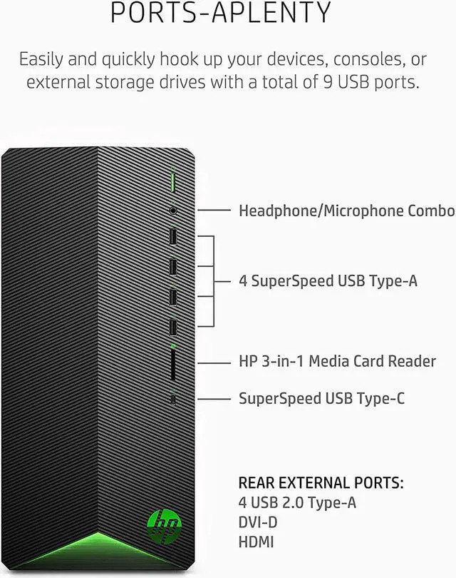 Alt view image 5 of 6 - Newest HP Pavilion TG01 Gaming Desktop PC, Intel 6-Core i5-10400F upto 4.3GHz, 64GB RAM, 1TB PCIe SSD, NVIDIA GeForce RTX 3060 12GB GDDR6, WIFI, Keyboard & Mouse, Windows 11 Home