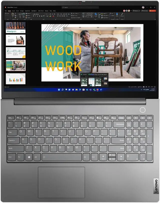 Alt view image 4 of 6 - 2022 Lenovo ThinkBook 15 Premium Laptop, 15.6" FHD IPS Touchscreen Narrow Bezel, Gen 4 AMD 8-Core Ryzen 7 5825U upto 4.5GHz, 16GB RAM, 1TB PCIe SSD, Backlit KB, Fingerprint, Windows 11 Pro, Gray