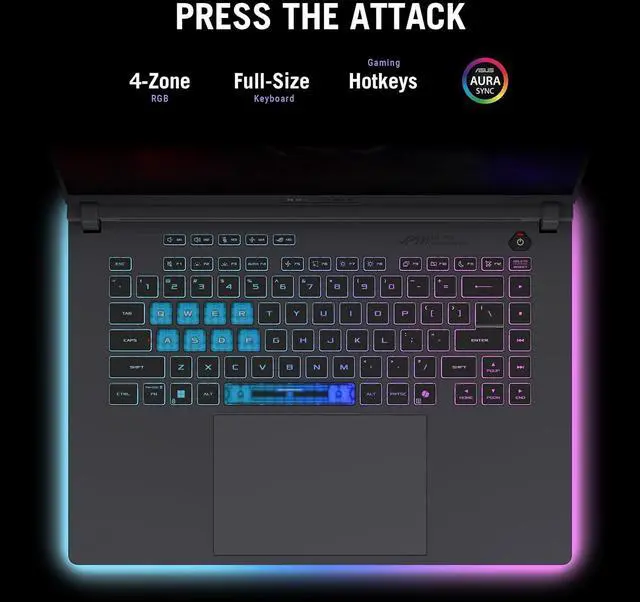 Alt view image 5 of 6 - 2025 ASUS ROG Strix G16 G615JMR Gaming Laptop, 16" HD+ 165Hz, 14th Gen Intel Core i7-14650HX, 64GB DDR5 RAM, 1TB PCIe SSD, NVIDIA GeForce RTX 5060 8GB GDDR7, RGB Keyboard, Wi-Fi 7, Windows 11 Pro