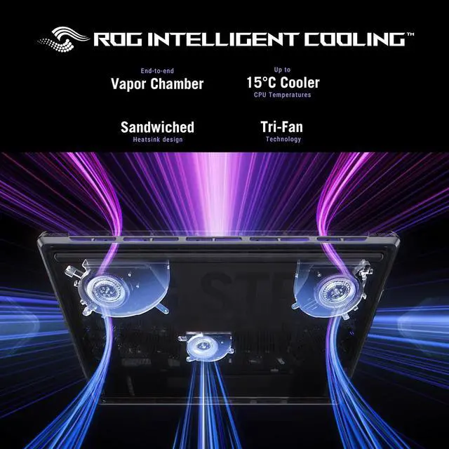 Alt view image 3 of 6 - 2025 ASUS ROG Strix G16 G615JMR Gaming Laptop, 16" HD+ 165Hz, 14th Gen Intel Core i7-14650HX, 64GB DDR5 RAM, 1TB PCIe SSD, NVIDIA GeForce RTX 5060 8GB GDDR7, RGB Keyboard, Wi-Fi 7, Windows 11 Pro