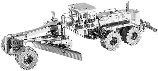 Alt view image 6 of 10 - Metal Earth 3D Laser Cut Model Kit CAT Motor Grader