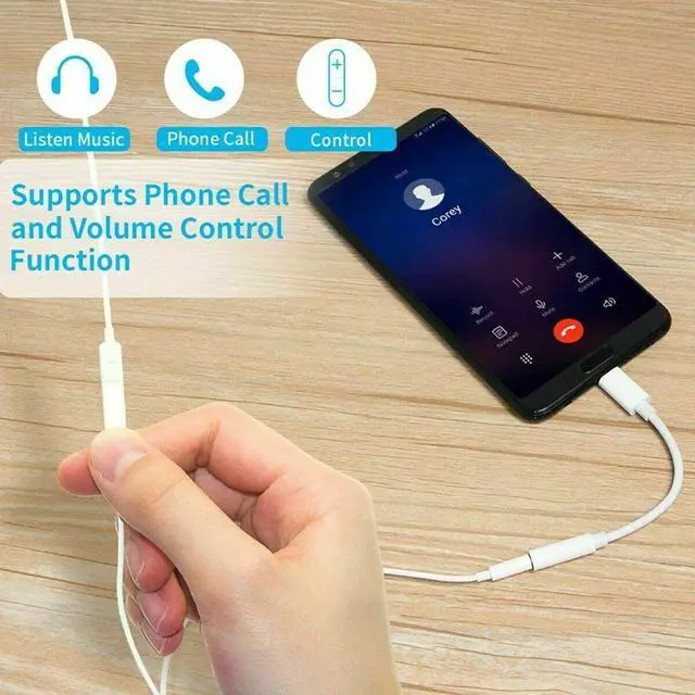 Alt view image 5 of 5 - USB-C Type C Adapter Port to 3.5MM Aux Audio Jack Earphone Headphone Cable USB