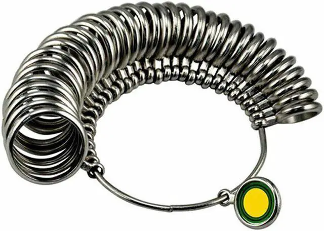 Alt view image 2 of 6 - US Ship Metal Ring Sizer Guage Mandrel Finger Sizing Measure Stick Standard Tool