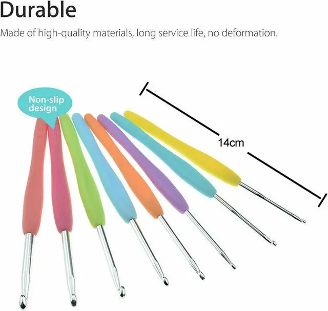 Alt view image 5 of 7 - 53Pcs Crochet Hooks Knitting Needles Knit Weave Craft Yarn Set Sewing Accessory