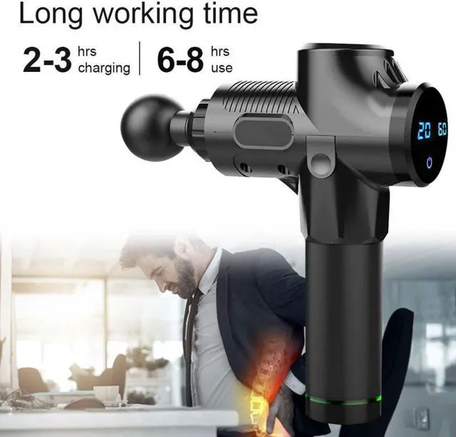 Alt view image 3 of 8 - 6 Heads Therapy Massage Gun Percussive Vibration Muscle Massager Sports Recovery Relaxing Like Hypervolt Muscle Enhance Care Set