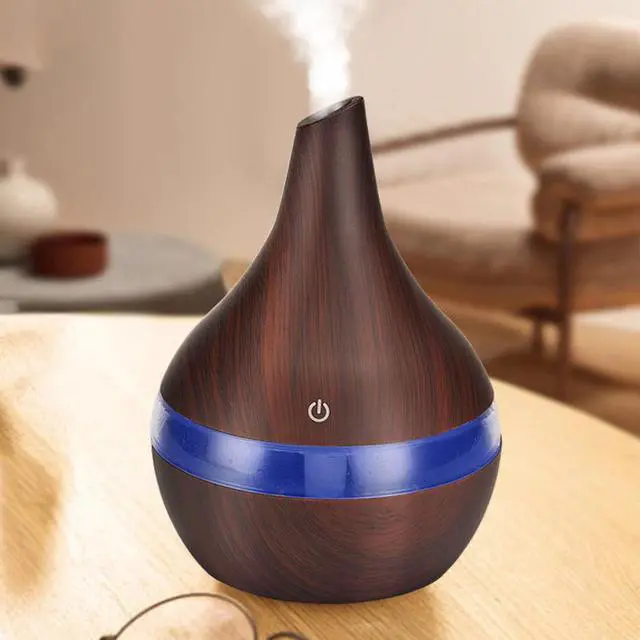 Main image of 300ml USB Electric Aroma Air Diffuser Wood Ultrasonic Air Humidifier Essential Oil Aromatherapy Cool Mist Maker For Home