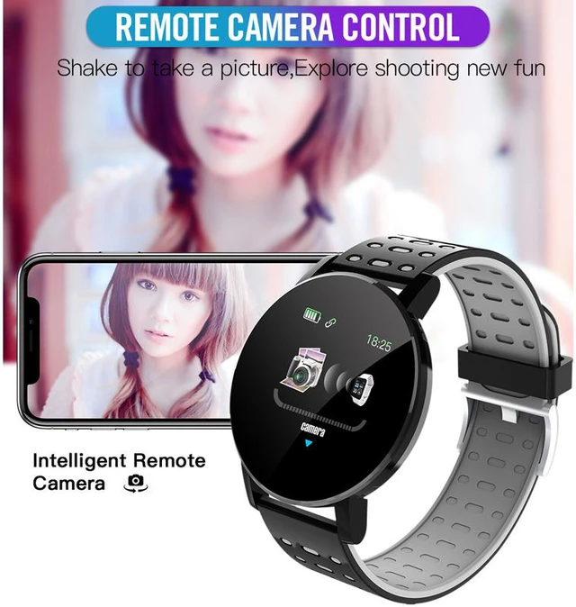 Alt view image 5 of 7 - Smart Bracelet Blood Pressure Measurement IP67 Life Waterproof Fitness Tracker Watch Women Men Heart Rate Monitor Smartband for IOS Android