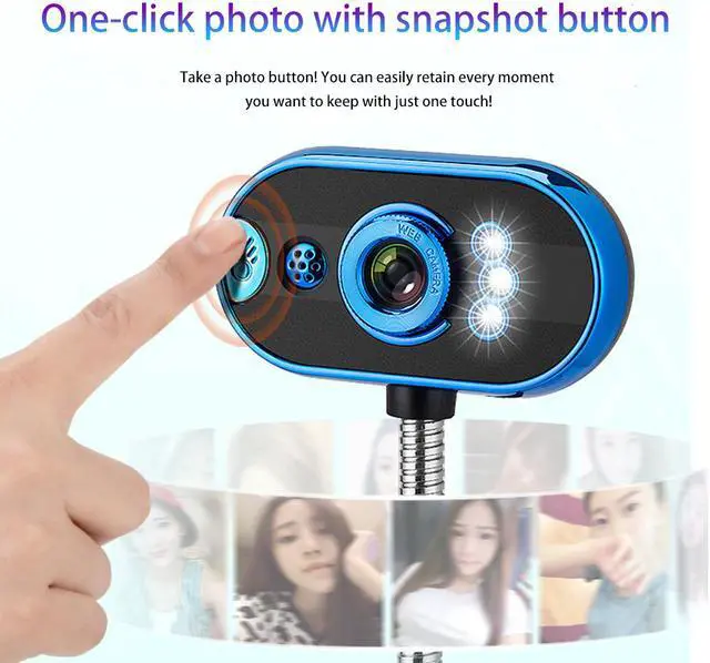 Alt view image 4 of 7 - Webcam 480P Web Camera for Skype with Built-in Microphone USB Plug and Play Video Camera, Widescreen Video