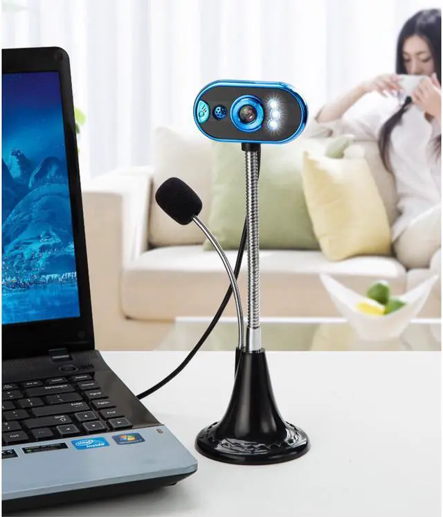 Alt view image 5 of 7 - Webcam 480P Web Camera for Skype with Built-in Microphone USB Plug and Play Video Camera, Widescreen Video