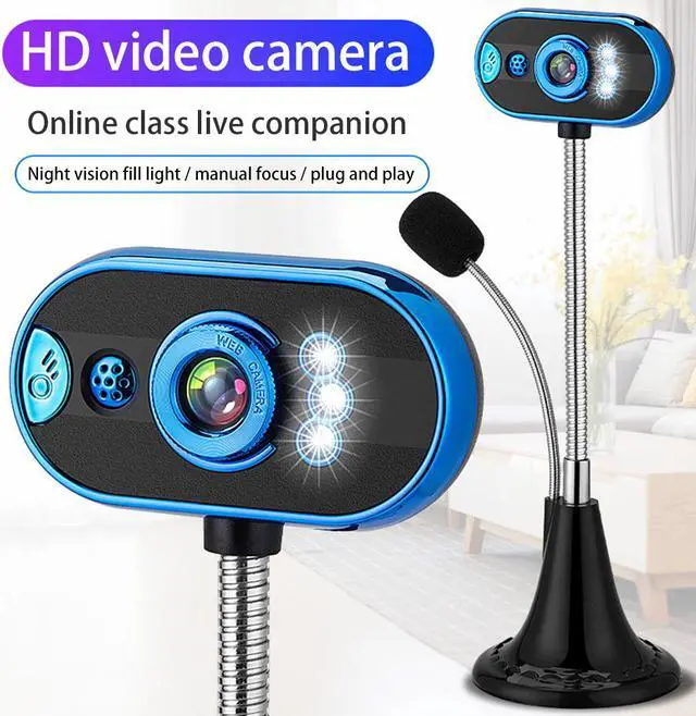 Alt view image 3 of 7 - Webcam 480P Web Camera for Skype with Built-in Microphone USB Plug and Play Video Camera, Widescreen Video
