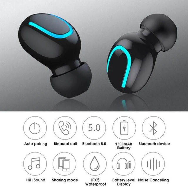 Alt view image 2 of 8 - True Bluetooth 5.0 Earphone HBQ TWS Wireless Headphons Sport Handsfree Earbuds 3D Stereo Gaming Headset With Mic Charging Box