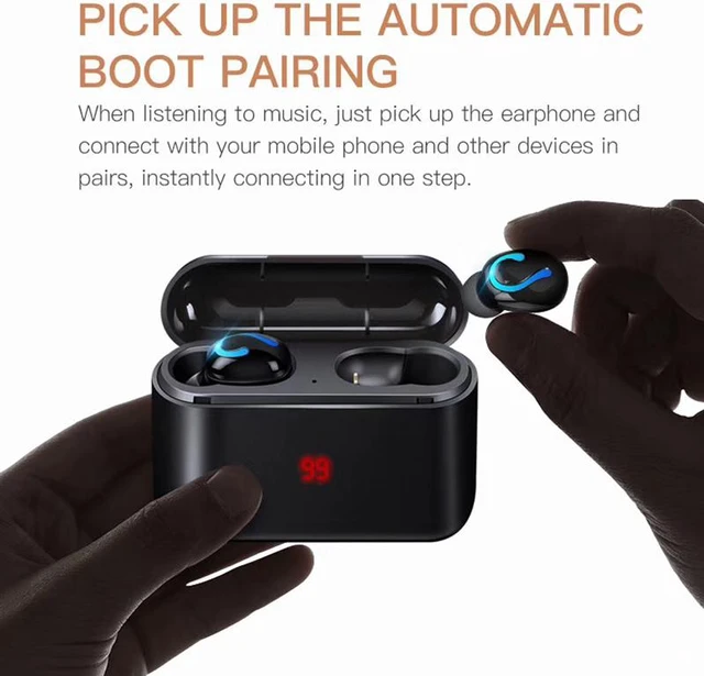 Alt view image 5 of 8 - True Bluetooth 5.0 Earphone HBQ TWS Wireless Headphons Sport Handsfree Earbuds 3D Stereo Gaming Headset With Mic Charging Box
