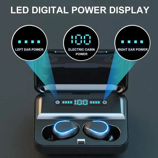 Alt view image 2 of 7 - Earphones Bluetooth Wireless Headphones Sport In Ear TWS Gaming Headset Noise Cancel True Wireless Earbuds with Mic for Iphone