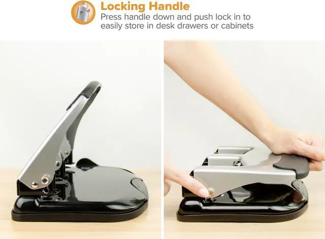 Alt view image 4 of 9 - Bostitch EZ Squeeze 40-sheet Hole Punch