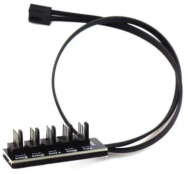 Alt view image 4 of 6 - 40cm 1 to 5 4-pins Molex TX4 PWM CPU Cooler Case Chasis Cooling Fan Power Cable Hub Splitter Adapter PWM 4Pin Fan Hub Controller