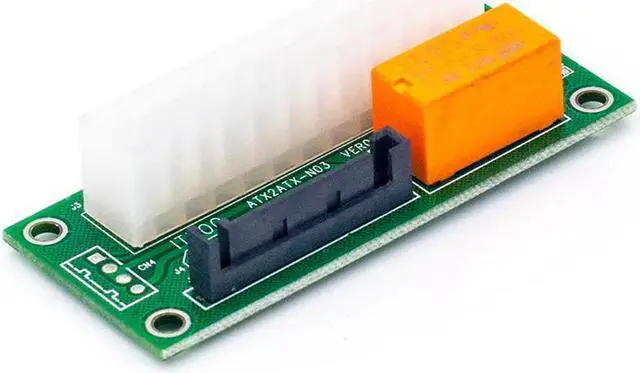 Alt view image 4 of 6 - 2017 Newest ATX 24Pin to Molex SATA Dual PSU Power Supply Sync Starter Extender Cable Card For BTC Miner Machine add2psu