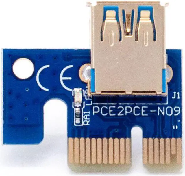 Alt view image 4 of 5 - Golden VER009 USB 3.0 PCI-E Riser VER 009S Express 1X 4x 8x 16x Extender Riser Adapter Card SATA 15pin to 6 pin Power Cable