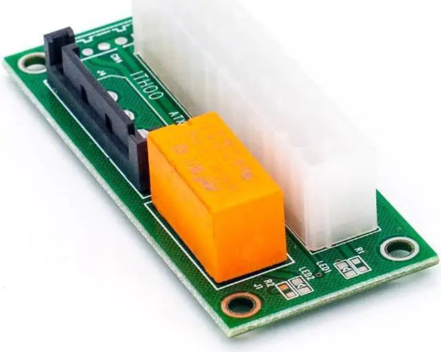 Alt view image 3 of 6 - 2017 Newest ATX 24Pin to Molex SATA Dual PSU Power Supply Sync Starter Extender Cable Card For BTC Miner Machine add2psu