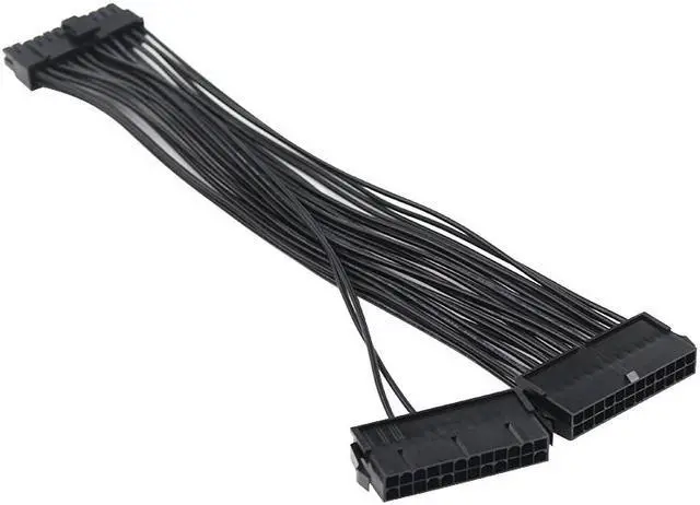 Alt view image 3 of 6 - 24 Pin 2-Way Dual PSU Power Supply Starting Cable for ATX Motherboard (30cm) for Mining