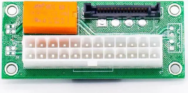 Alt view image 2 of 6 - 2017 Newest ATX 24Pin to Molex SATA Dual PSU Power Supply Sync Starter Extender Cable Card For BTC Miner Machine add2psu