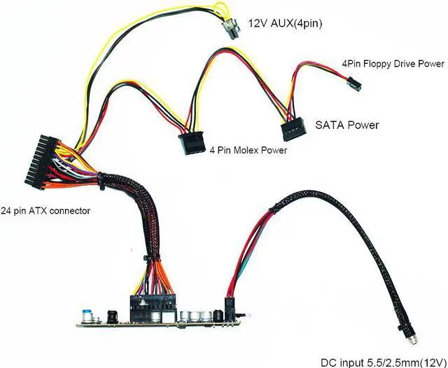 Alt view image 2 of 6 - RGEEK 120W DC ATX PSU 12V Peak Pico ATX Switch PSU 24pin Realan 1007 MINI ITX DC to Car ATX PC Power Supply For Mini itx Case
