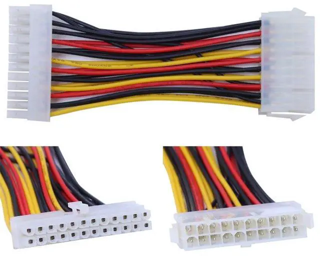 Alt view image 2 of 6 - 1PC ATX 20-Pin Male To 24-Pin Female Power Supply Adapter Cable For Laptop PC New