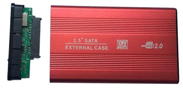 Alt view image 2 of 6 - 3 Color 2.5Inch HDD Case USB2.0 Aluminum Alloy SATA External Mobile Hard Disk SSD Solid Hard Disk Storage Case HDD Box Enclosure