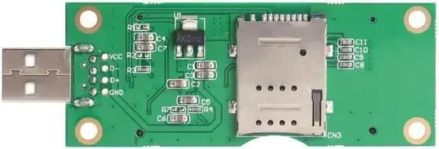 Alt view image 6 of 6 - Mini PCI-E to USB Adapter with SIM 8Pin Card Slot for WWAN/LTE Module Mini Card to Desktop PC Support SIM 6pin/8pin Card Connect