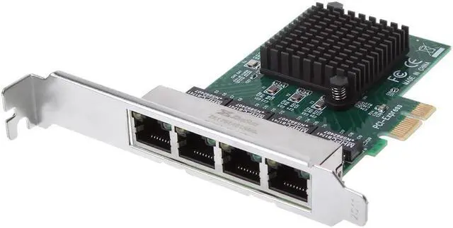 Alt view image 3 of 6 - 1Set For 10/100/1000M PCIe PCI Express to 4x Gigabit Card Ethernet Network Adapter 4 Port