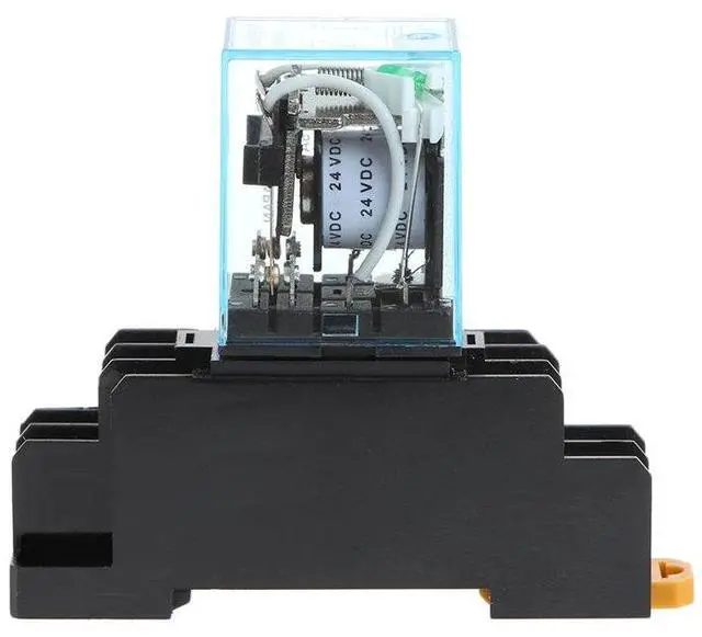 Alt view image 3 of 6 - 8 Pin MY2NJ Relay 24V DC Small Relay 5A DPDT Coil Mini East Electromagnetic Relay With Base Socket