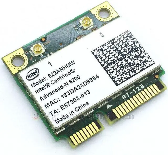 Main image of DUAL BAND 2.4/5Ghz 622ANHMW ADVANCED-N 6200 6200ANH Mini PCI-E 802.11a/b/g/n Wireless WiFi CARD 2GGYM for Dell Toshiba Acer