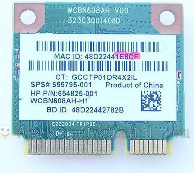 Alt view image 2 of 2 - WIRELESS WIFI CARD for HP COMPAQ 655795-001 654825-001 ATHEROS AR5B225 BLUETOOTH 4.0 Mini PCI-E BT