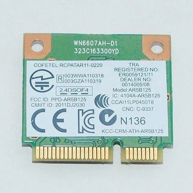 Alt view image 2 of 2 - DW1506 WLAN half WiFi Mini PCI-E Card ATHEROS AR5B125 AR9485 MNRG4/MXX0D Module for Dell