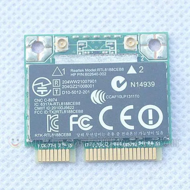 Main image of 602640-001/ 602993-001 Realtek RTL8188CEB8 Wireless WIFI WLAN card BlueTooth BT 2.4 G Mini PCI E 802.11n for HP 4530S 4530S CQ57