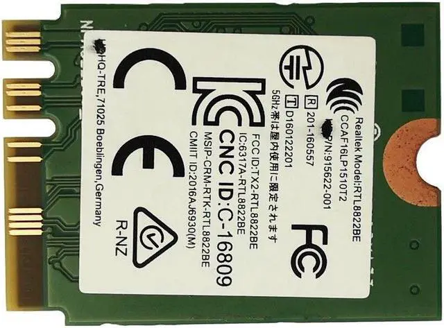 Alt view image 4 of 4 - Realtek RTL8822BE IIEEE802.11AC/A/B/G/N WiFi + Bluetooth4.1 NGFF Wireless WLAN Card 2.4G/5GHz sps :915623-001