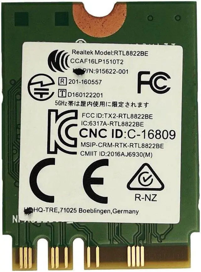 Alt view image 2 of 4 - Realtek RTL8822BE IIEEE802.11AC/A/B/G/N WiFi + Bluetooth4.1 NGFF Wireless WLAN Card 2.4G/5GHz sps :915623-001