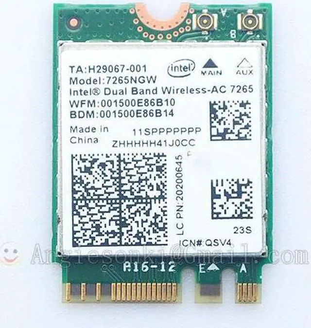 Alt view image 2 of 4 - 7265NGW Dual Band BT4.0 NGFF 867Mbps 04X6030/00JT469 Wireless-AC 7265 Wifi Card 7265AC for Lenovo E450c E550c Thinkpad X250 T450