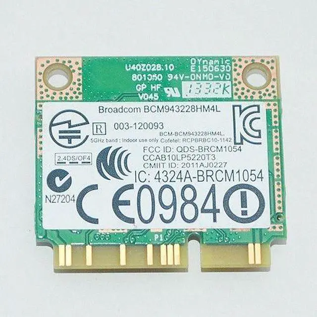 Alt view image 2 of 2 - Dual-Band DW1540 BCM943228HM4L 802.1a/b/g N 300mbps 3676J Latitude 6430u mini pcl-e WIFI Card for Dell 1320 1440 1458 1745 1647