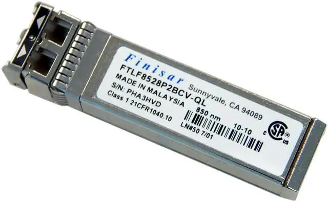 Alt view image 5 of 5 - Finisar 8Gbps SWL FC SFP+ Transceiver FTLF8528P2BCV-QL