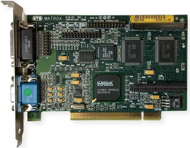 Alt view image 3 of 3 - MATROX 618-02 REV A PCI GRAPHICS CARD, MGA-MYST/2/GAT, FCC ID: ID7061800