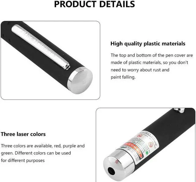 Alt view image 6 of 6 - Laser Pointer Pen 900Mile Strong Green Blue Red Light Visible Beam Lazer 3 Packs