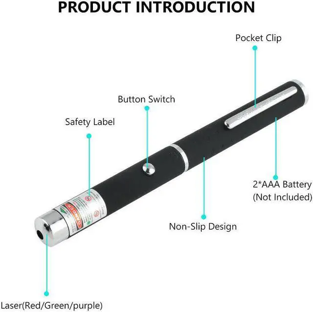 Alt view image 5 of 6 - Laser Pointer Pen 900Mile Strong Green Blue Red Light Visible Beam Lazer 3 Packs