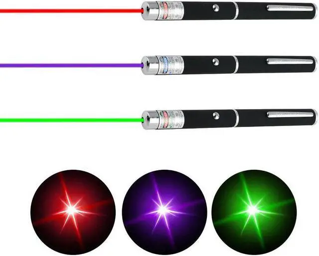 Alt view image 2 of 6 - Laser Pointer Pen 900Mile Strong Green Blue Red Light Visible Beam Lazer 3 Packs