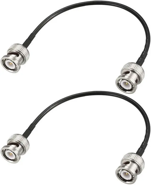Main image of BNC Male to Male Coaxial Jumper Cable 50 ohm 6 inch RG174 2pcs