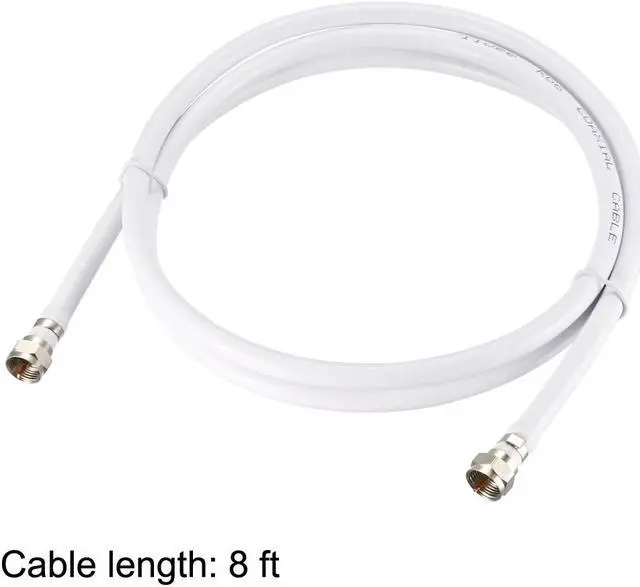 Alt view image 4 of 4 - RG6 Coaxial Cable With F Type Male to F Type Male Connectors 8 ft