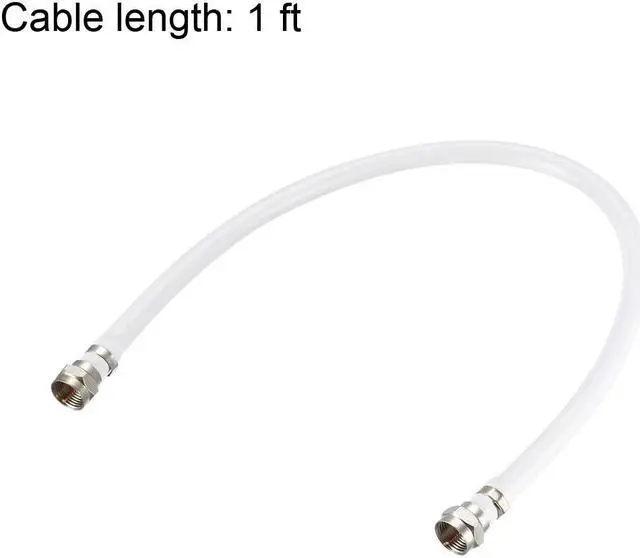 Alt view image 4 of 4 - RG6 Coaxial Cable With F Type Male to F Type Male Connectors 1 ft 2pcs